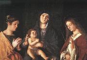 Giovanni Bellini The Virgin and the Child with Two Saints oil on canvas